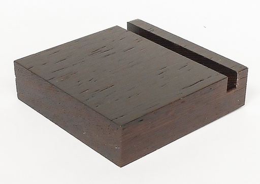 [KAN-01ARD] Houder voor leisteentje - 5,5x5,5cm/wengéhout