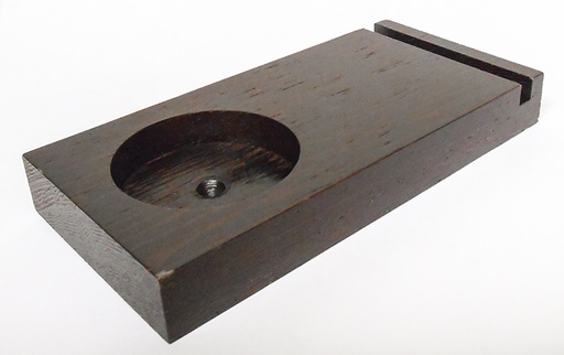 [KAN-01ARD2] Houder voor leisteentje/theelicht - 11,6x5,8cm/wengéhout