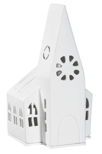 [KAN-95EGL023] Light house, church porcelain - 13,5x11,5x21,5cm