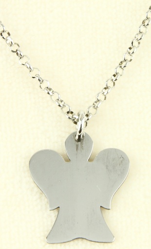 [KET-09Z520] Ketting met engeltje zilver 925‰ (19x17mm)