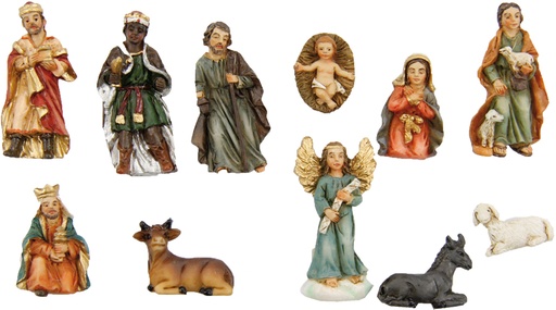 [KGR-47K111] Kerststal Figuren - polystone - H 5cm 