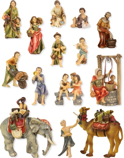 [KGR-47K135] Figures De La Nativité De Saint-Jean - Groupe 10cm 