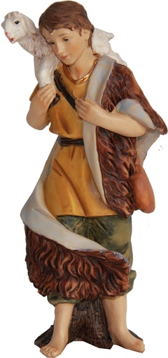 [KGR-47K182-30] Shepherd With Sheep On Shoulder - Group 9cm 