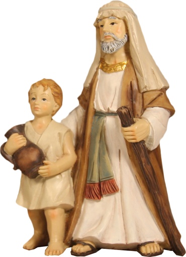 [KGR-47K182-52] Temple Guard With Child - Group 9cm 