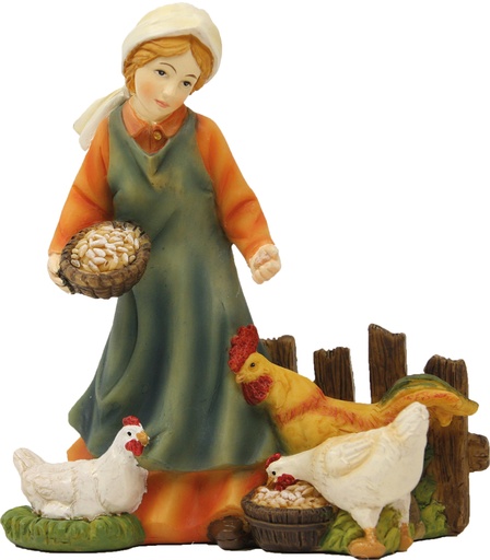 [KGR-47K182-76] Maid With Chickens - Group 9cm 