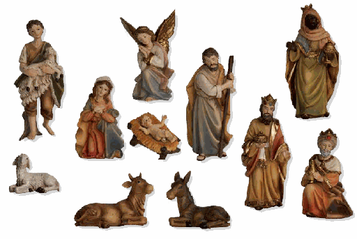 [KGR-47K185] Kerststalfiguren 'Marcus' 12-delig - polystone - H 40cm 