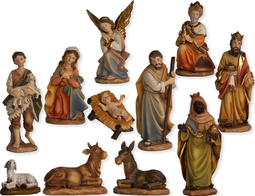 [KGR-47K187] Kerststalfiguren 'Marcus' 12-delig - polystone - H 30cm 