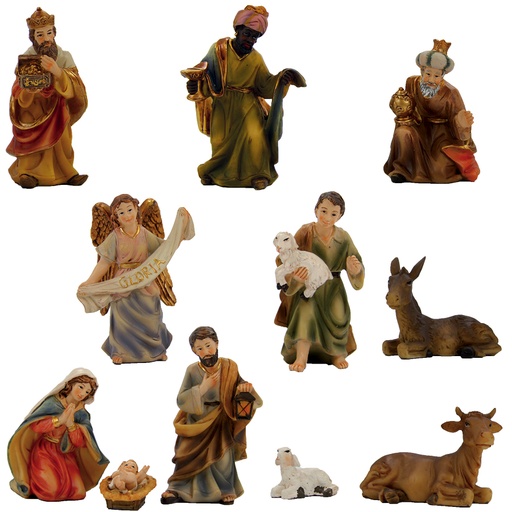 [KGR-47K501-9] Santons en résine - 12-pièces - H 9cm
