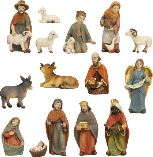 [KGR-47K536-10] Modern Nativity Figures - H 10cm 
