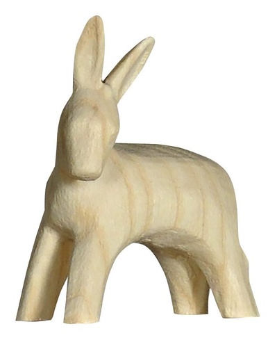 [KGR-69ANETR08N] Ane debout - Trionis grouppe - bois sculpté/natur - H 8cm