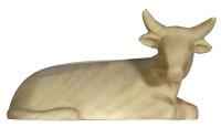 [KGR-69BOETR08N] Boeuf couché - Trionis groupe - bois sculpté/natur - H 8cm