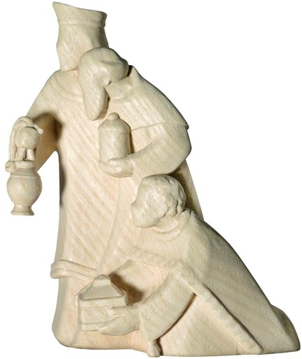 [KGR-69KONTR08N] Les Rois Mages/Trionis-groupe - bois sculpté/natur - H 8cm