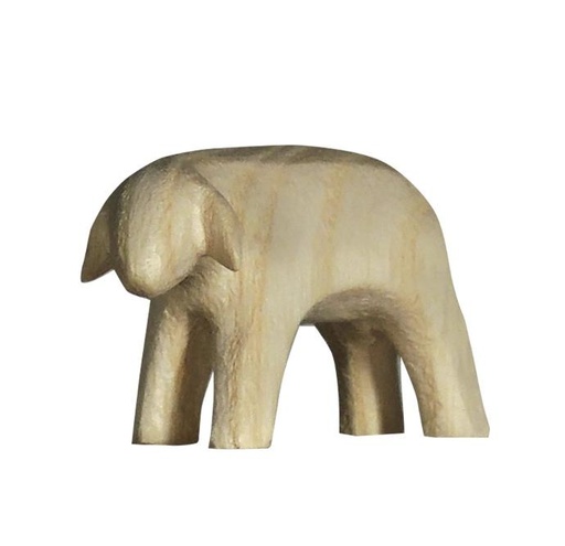 [KGR-69MTTR08N] Mouton mangeant - Trionis-groupe - bois sculpté/natur - H 8cm