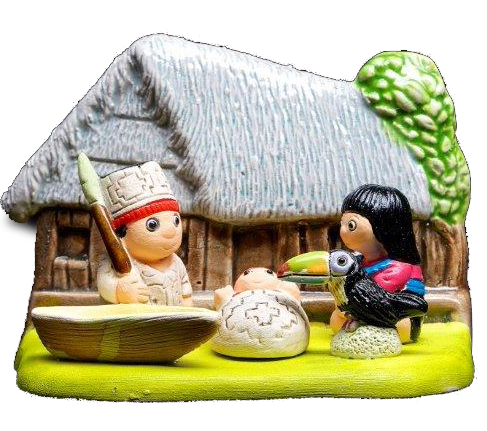 [KGR-85AMA] Crèche du monde 'Amazone' - 7x9cm