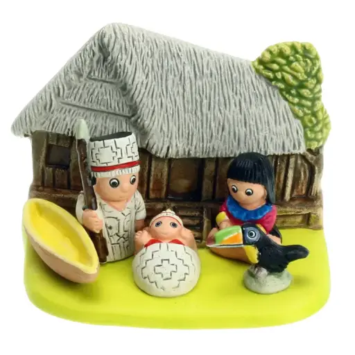 [KGR-85AMA] Crèche du monde 'Amazone' - 7x9cm