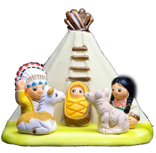 [KGR-85APA] Crèche du monde 'Apache' - 7x9cm