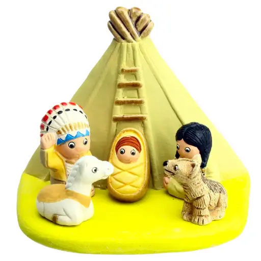 [KGR-85APA] Crèche du monde 'Apache' - 7x9cm
