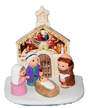 [KGR-85ASS] Crèche du monde 'Assise' - 7x9cm