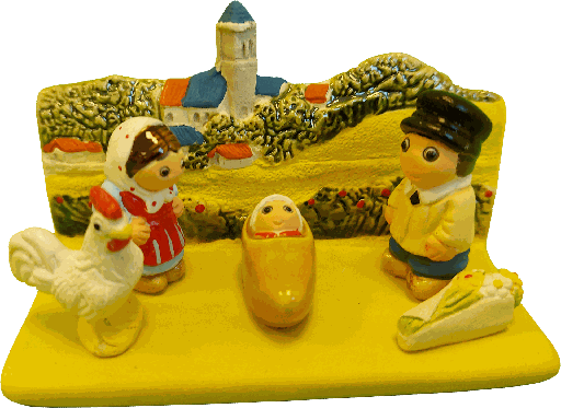 [KGR-85BEA] Crèche du monde - "France/Beauce" - 7x9cm