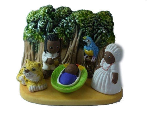 [KGR-85BRA] Crèche du monde 'Brésil' - 7x9cm