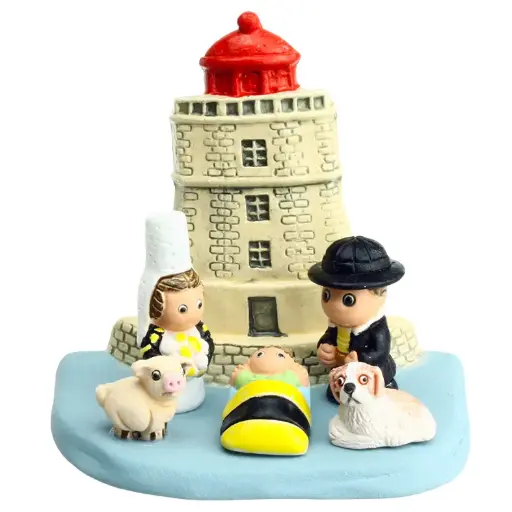 [KGR-85BRE] Crèche du monde 'France/Bretagne' - 7x9cm