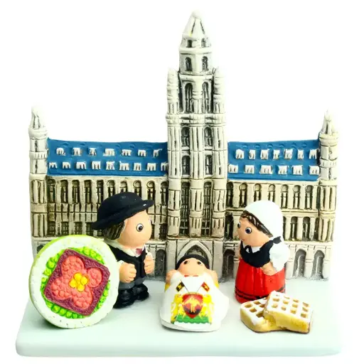 [KGR-85BRX] Crèche du monde "Bruxelles" - 7x9cm