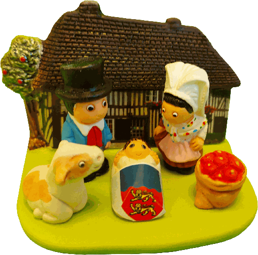 [KGR-85CAL] Kerstgroep "Frankrijk/Calvados" - 7x9cm