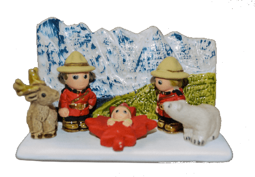 [KGR-85CAN] Crèche du monde 'Canada' - 7x9cm