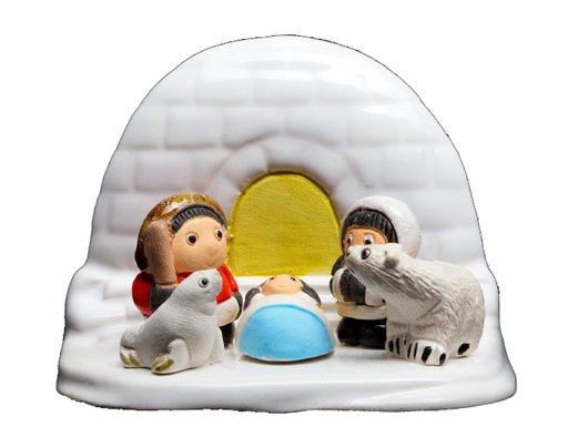 [KGR-85ESK] Crèche du monde 'Eskimo' - 7x9cm