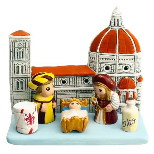 [KGR-85FIR] Crèche du monde 'Firenze' - 7x9cm
