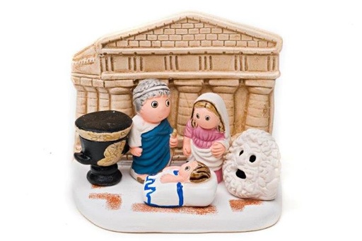 [KGR-85GRE] Crèche du monde 'Grece' - 7x9cm