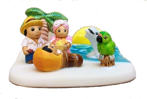 [KGR-85HAI] Crèche du monde 'Haiti' - 7x9cm