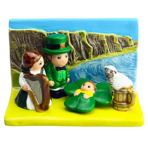 [KGR-85IER] Crèche du monde ' Ireland' - 7x9cm