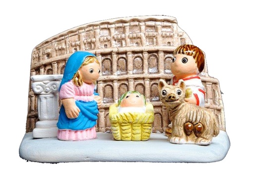 [KGR-85ITA] Crèche du monde 'Italie/Rome' - 7x9cm