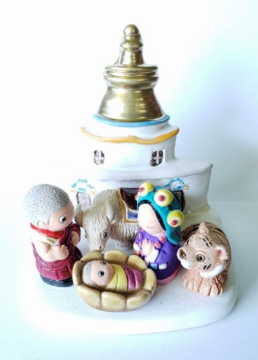 [KGR-85LAO] Crèche du monde - "Laos" - 7x9cm