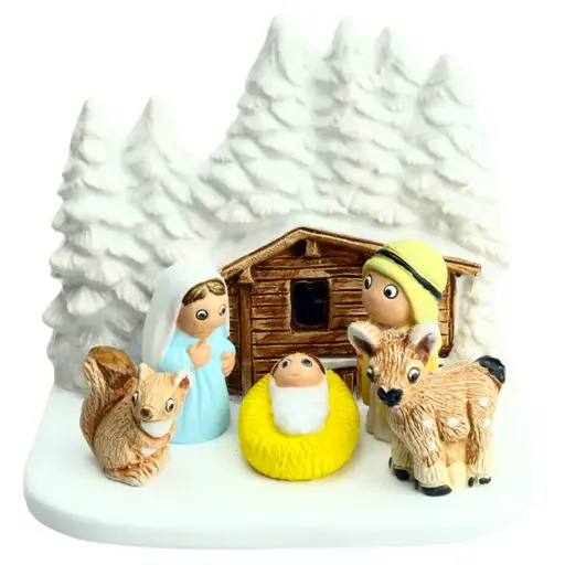 [KGR-85LAP] Kerstgroep "Lapland" - 7x9cm