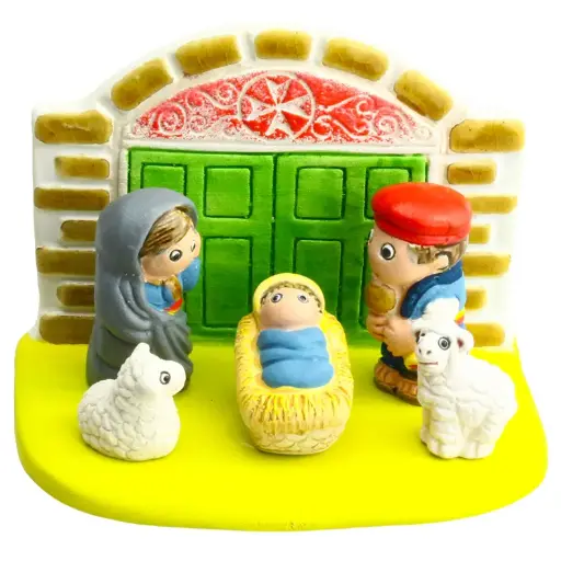 [KGR-85MAL] Crèche du monde 'Malte' - 7x9cm
