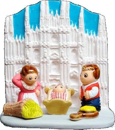 [KGR-85MIL] Kerstgroep "Italië/Milaan" - 7x9cm