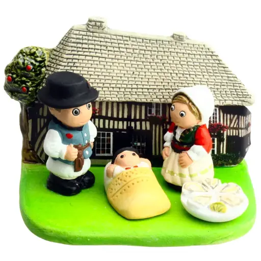 [KGR-85NORM] Crèche du monde 'France/Normandie' - 7x9cm
