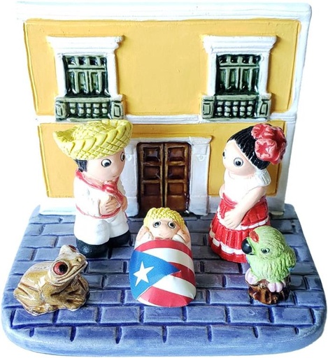 [KGR-85PTR] Crèche du monde 'Puerto Rico' - 7x9cm