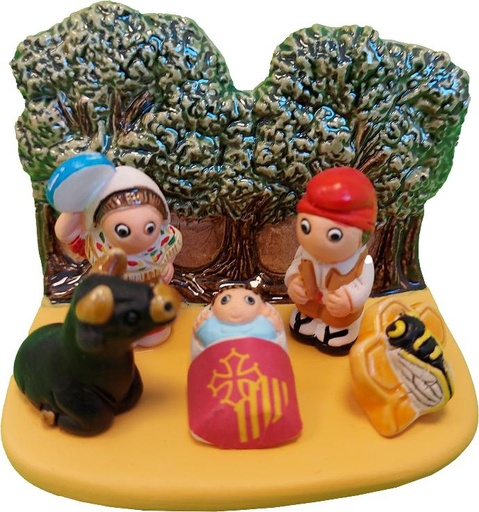 [KGR-85ROU] Crèche du monde 'France/Roussillon' - 7x9cm