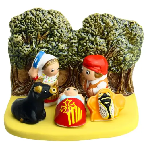 [KGR-85ROU] Kerstgroep "Frankrijk/Roussillon" - 7x9cm