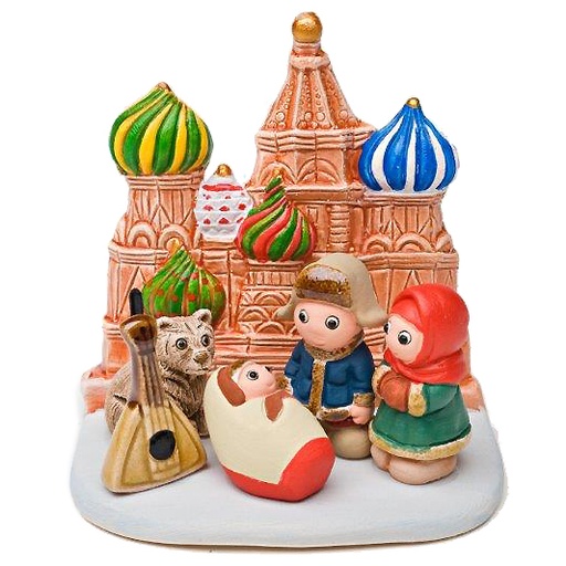 [KGR-85RUS] Kerstgroep "Rusland" - 7x9cm