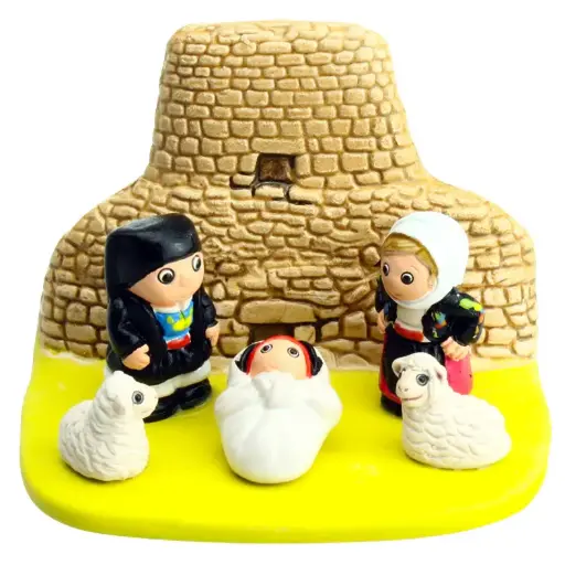 [KGR-85SAR] Crèche du monde 'Italie/Sardaigne' - 7x9cm