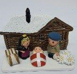 [KGR-85SAV] Crèche du monde 'France/Savoie' - 7x9cm