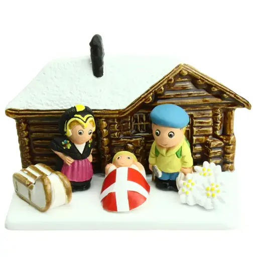[KGR-85SAV] Crèche du monde 'France/Savoie' - 7x9cm