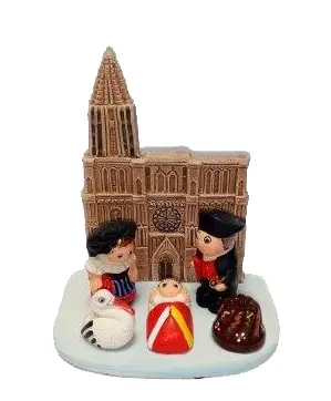 [KGR-85STR] Crèche du monde 'Strasbourg' - 7x9cm