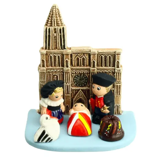 [KGR-85STR] Kerstgroep "Strasbourg" - 7x9cm
