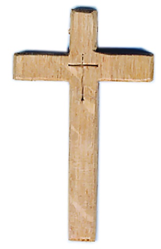 [KOK-80NE] Croix sur cordon 'E' (50x80mm)