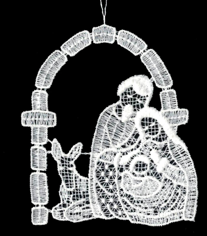 [KST-02M7] Pendentif dentelle - Ste Famille - 9cm